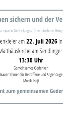 JES München, Prop e.V., Condrobs e.V., Gesundheitsreferat Landeshauptstadt München, Münchener Aidshilfe, Arbeitskreis kirchliche soziale Arbeit, extra e.V., Caritas e.V., Ärzte der Welt, kritische Medizin München